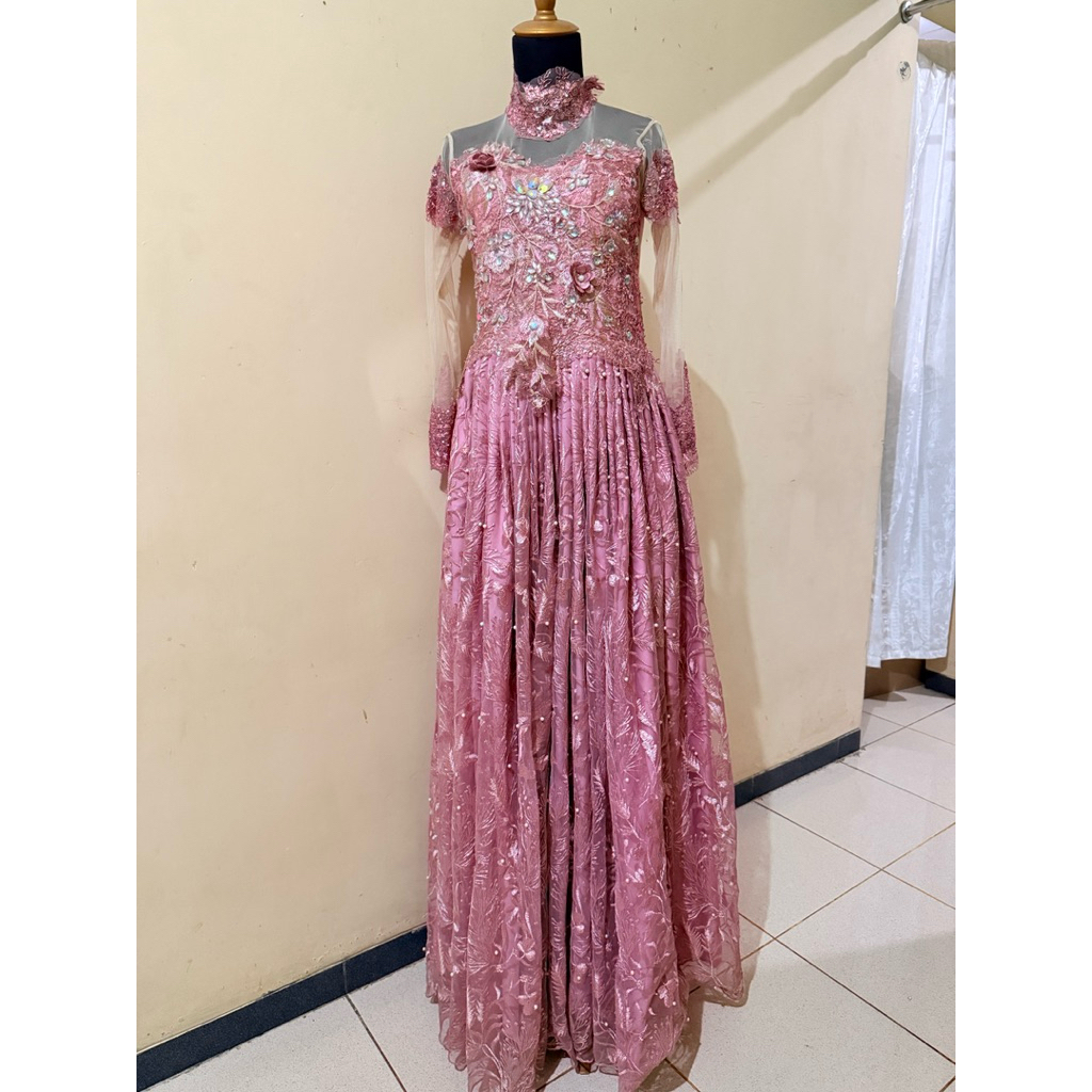 Baju Pengantin Wanita Pink Wedding Dress