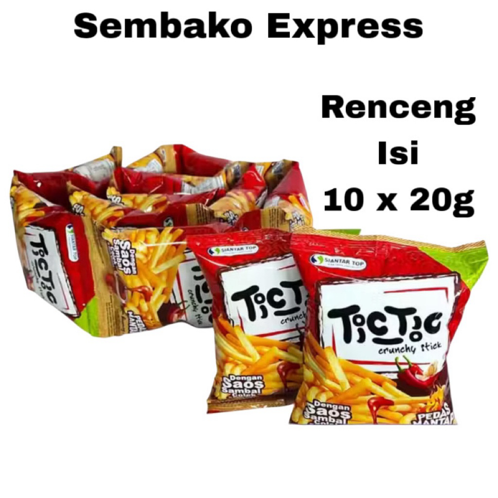 Tic Tic Crunchy Stick Saos Sambal Colek – Renceng 10 x 20g
