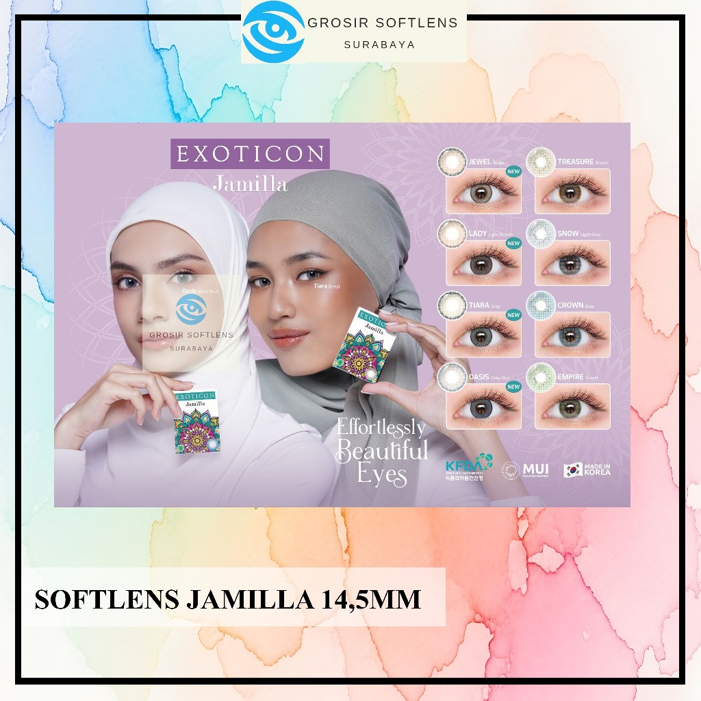Softlens X2 JAMILLA 14,5 MM Normal & Minus (-0,50 S/D -6,00) By X2 Exoticon / Soflen Jamilla / Softl
