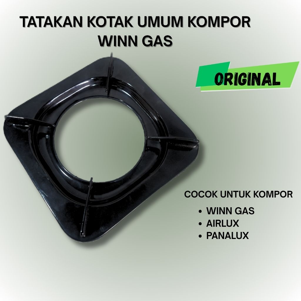 TUNGKU TATAKAN KOMPOR WINN GAS KOTAK 19.5CM ORIGINAL / BERGARANSI ASLI / KOMPOR GAS 2 TUNGKU