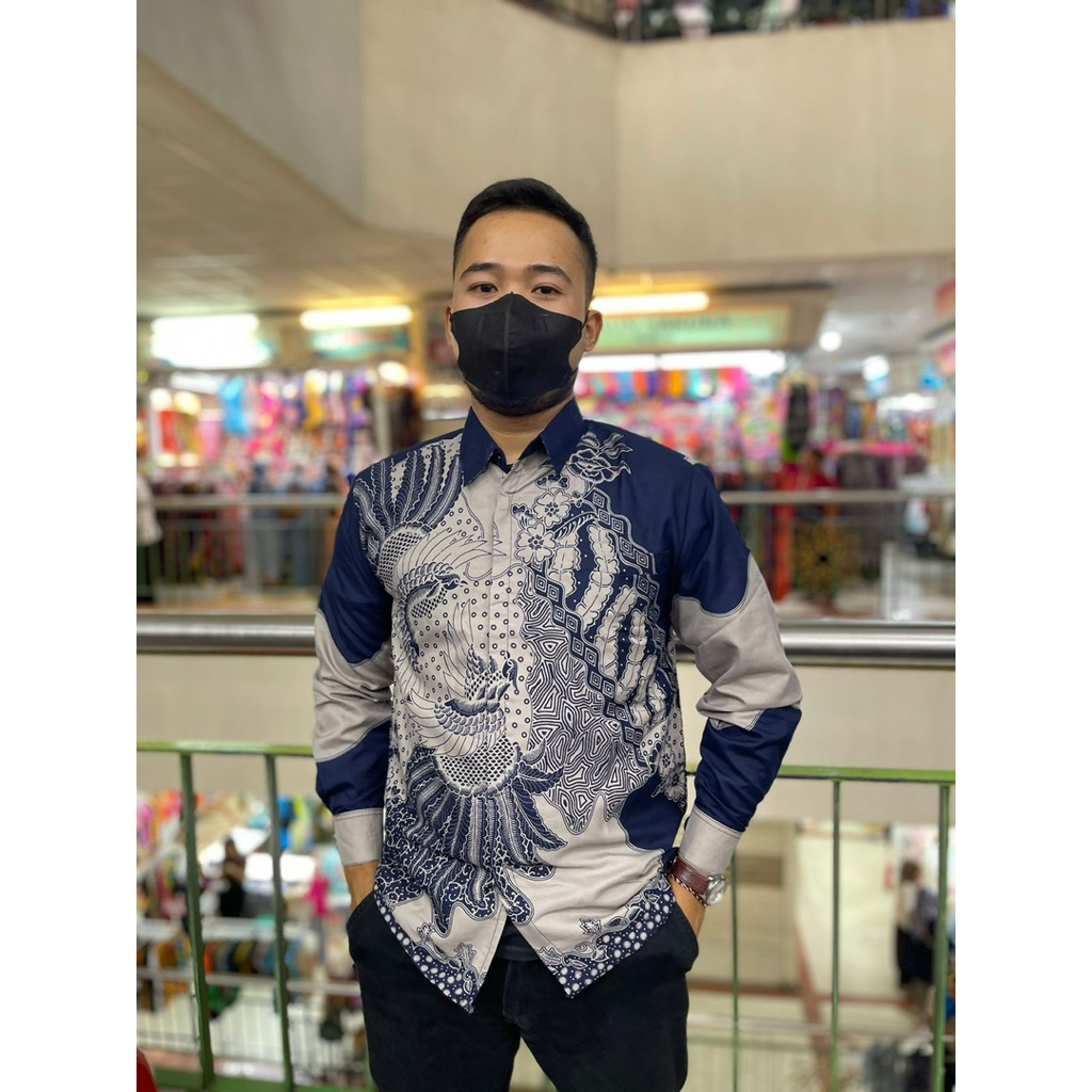 Batik Furing Pria Lengan Panjang | Kemeja Batik Pria Lengan Panjang | Seragam Batik Pria Terbaru | B