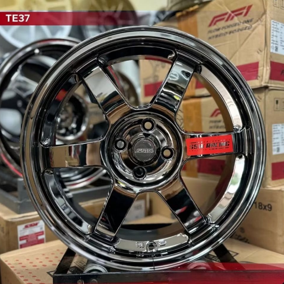 velg mobil ring 17 te37 ssw Thailand lebar 7 et 38 velg racing ring 17 cocok untuk mobil brio jazz c