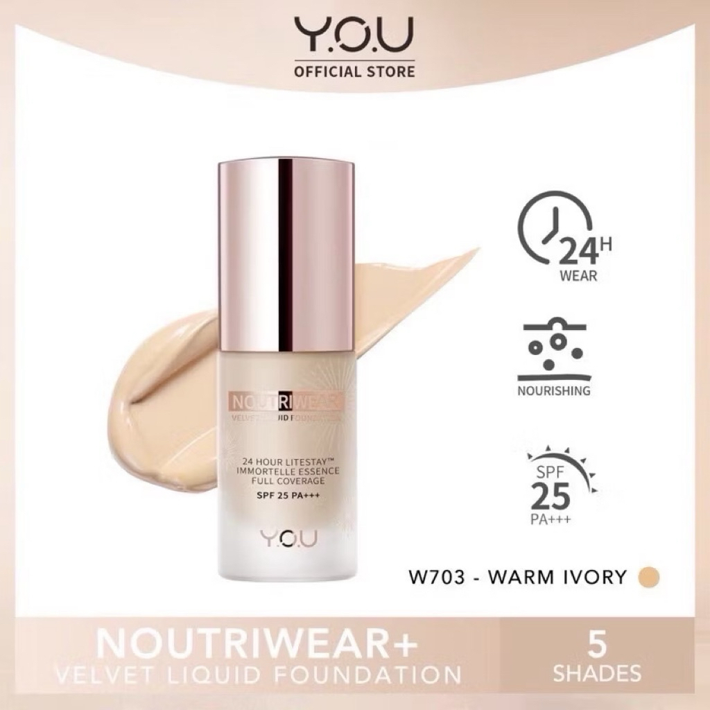 YOU NoutriWear+ Velvet Liquid Foundation [SPF 25& PA+++] you noutriwear foundation