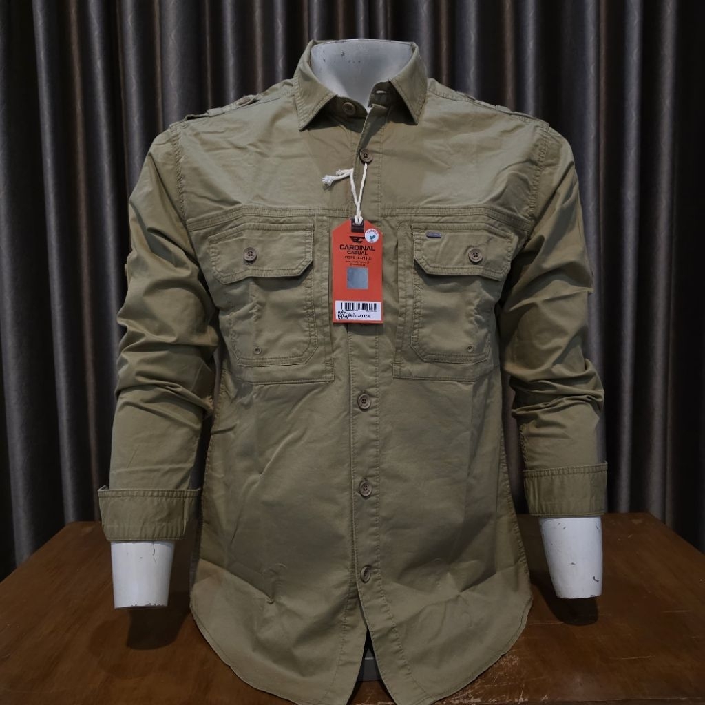 kemeja cardinal casual lengan panjang