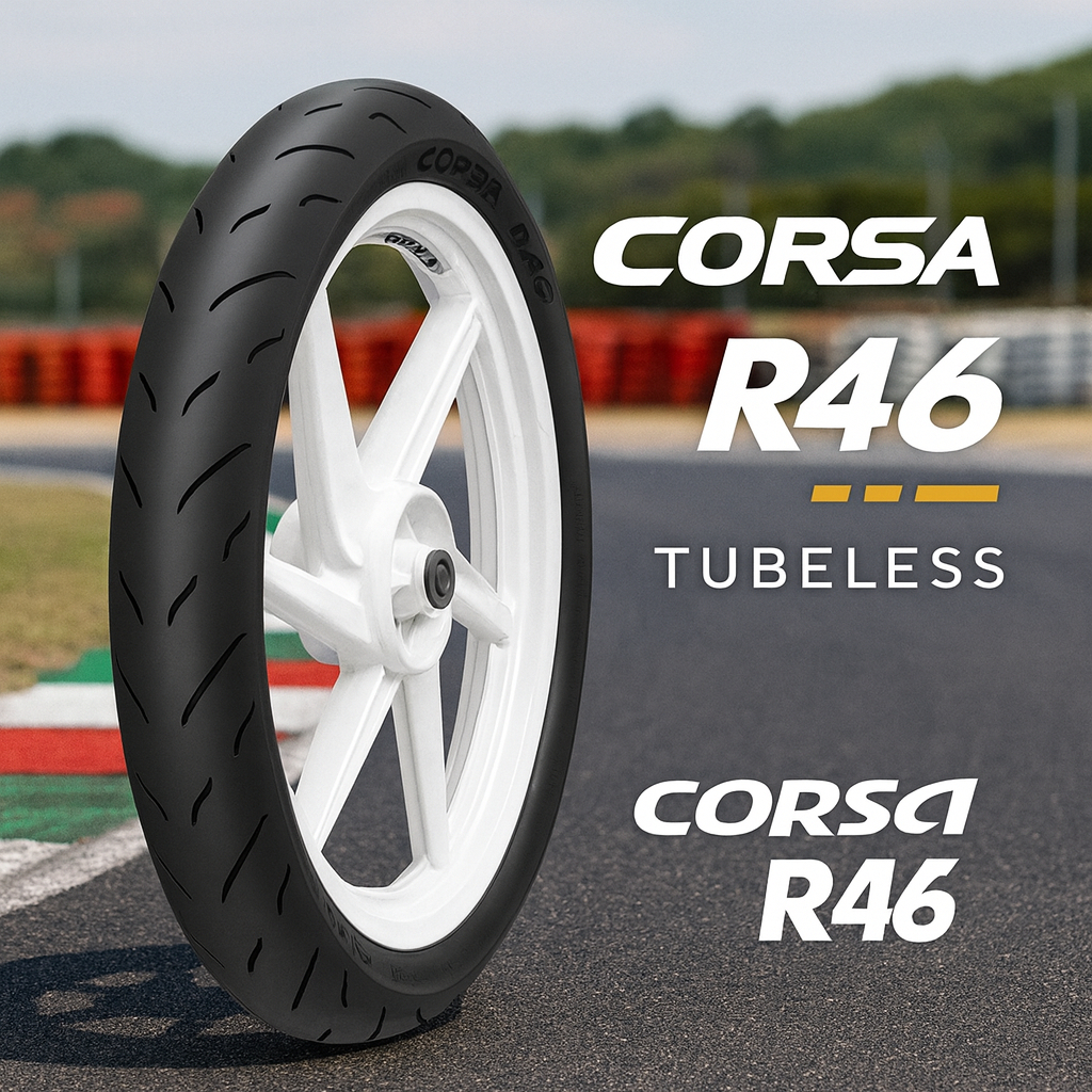 Ban Corsa R46 Racing Compound Ukuran 90/80-14 100/80-14 80/80-14 90/80-17 120/60-17 & 150/60-17