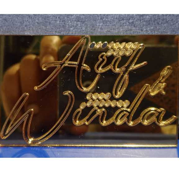 Cutting Akrilik Nama, Huruf Timbul, Akrilik Timbul, Akrilik Tibul Untuk Mahar