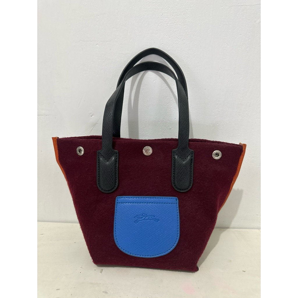 Preloved tas LC warna maroon size mini handbag