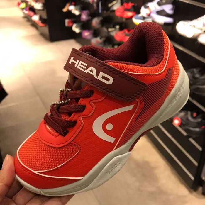 Sepatu Olahraga Tenis Padel Anak HEAD Sprint Velcro 3.0 Orange