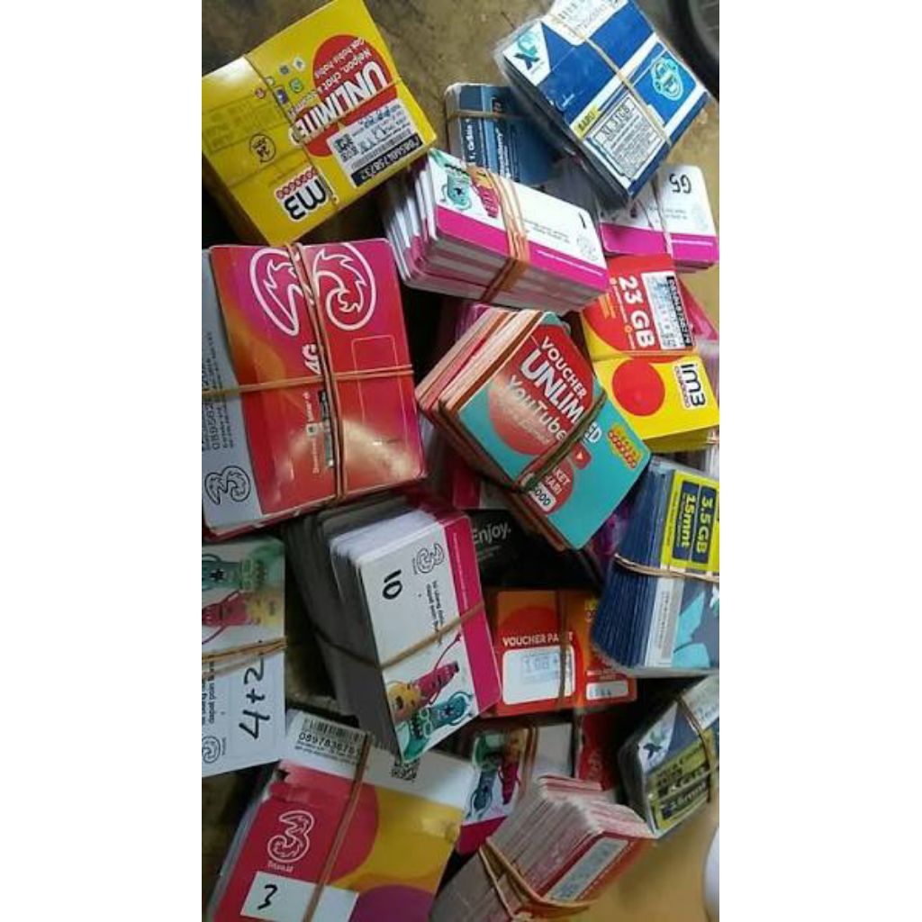 Kartu perdana/Fresh/Three/XL/Axis