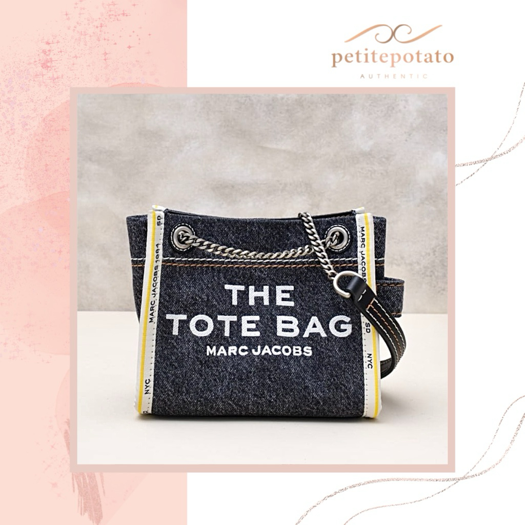 TAS BRANDED WANITA M*RC JACOBS THE DENIM CHAIN CROSSBODY