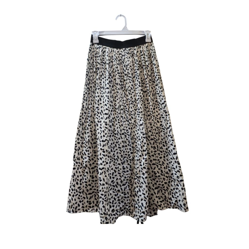 Rok Model Flare A- Line Plisket Pleats Lipit Motif Animal Print Leopard Macan Kawaii Mori Kei Pinter