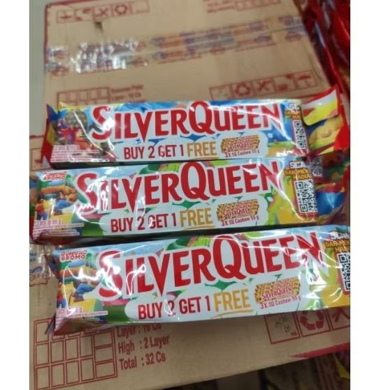 Silverqueen Buy 2 Get 1 Freeee @55 gram (Besar) Exp 2027 Varian Almond ajaaa yaa yaaaaa Boloo