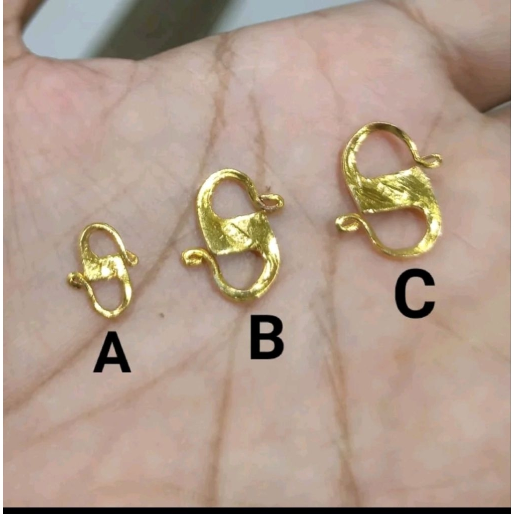 KOKOT ATAU PENGAIT GELANG/KALUNG LAPIS EMAS 24K