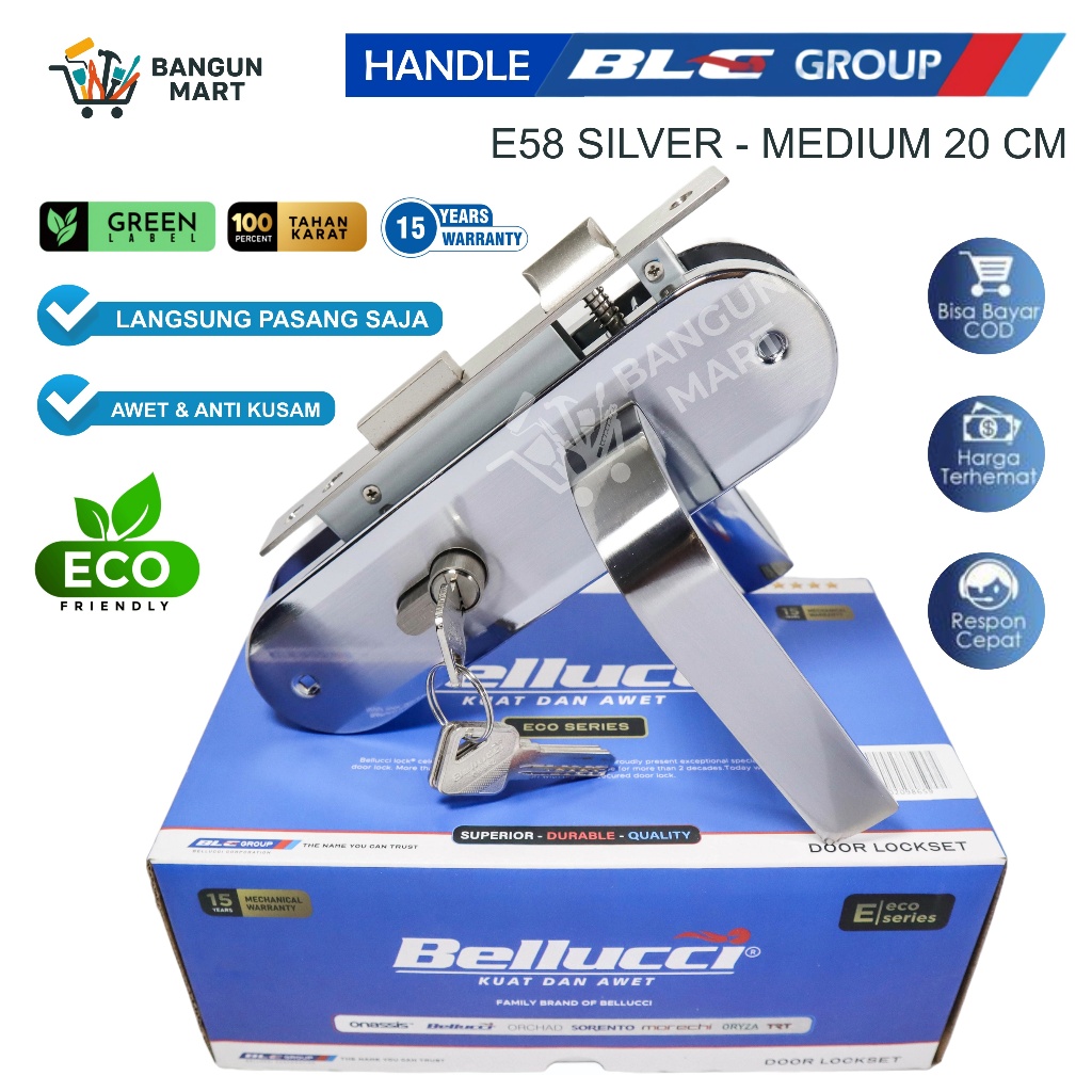 Kunci Pintu tanggung BLC E58NP Eco Series Np Handle Tanngung Trontone Bellucci / Kunci Pintu Tanggun