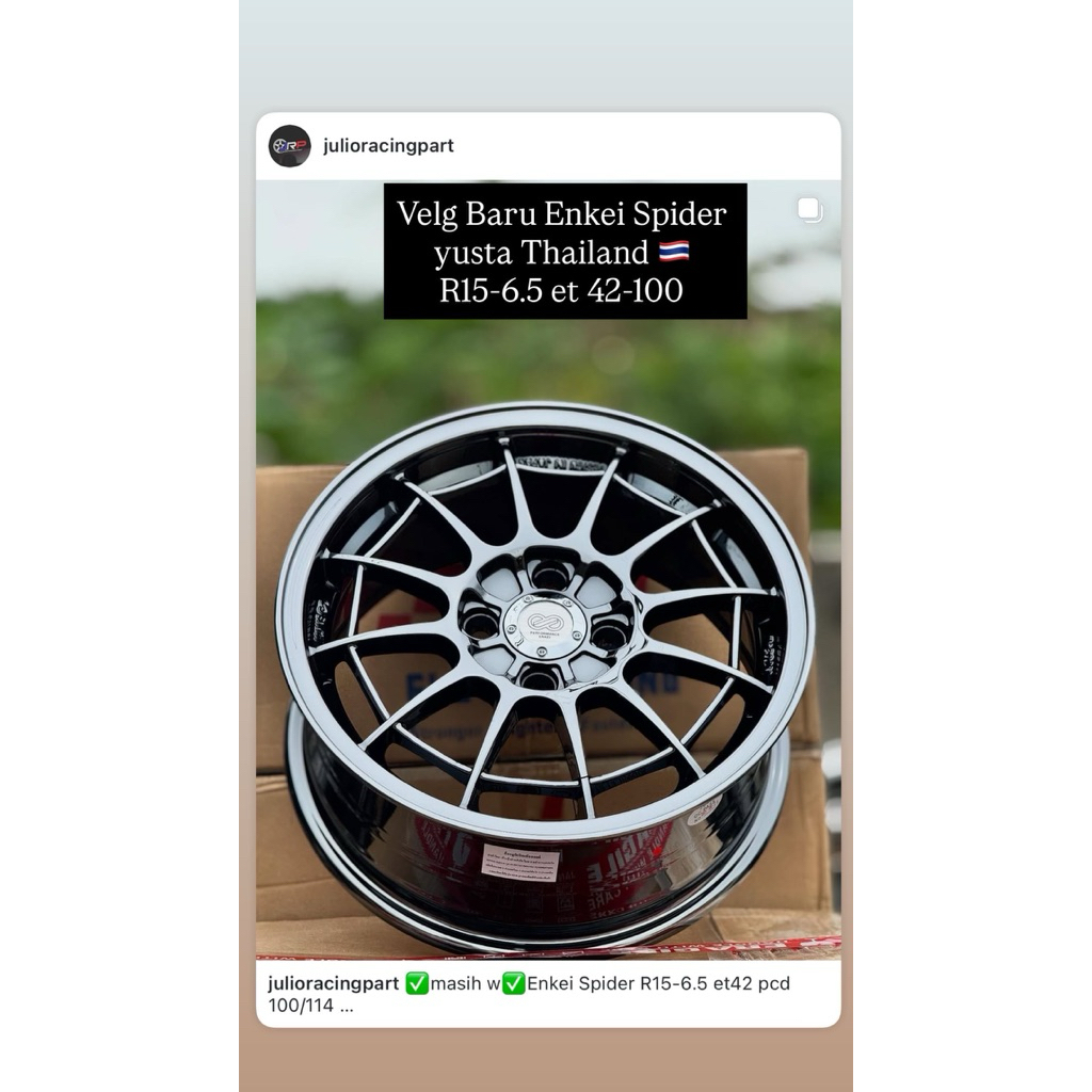 velg baru Enkei Spider black crom