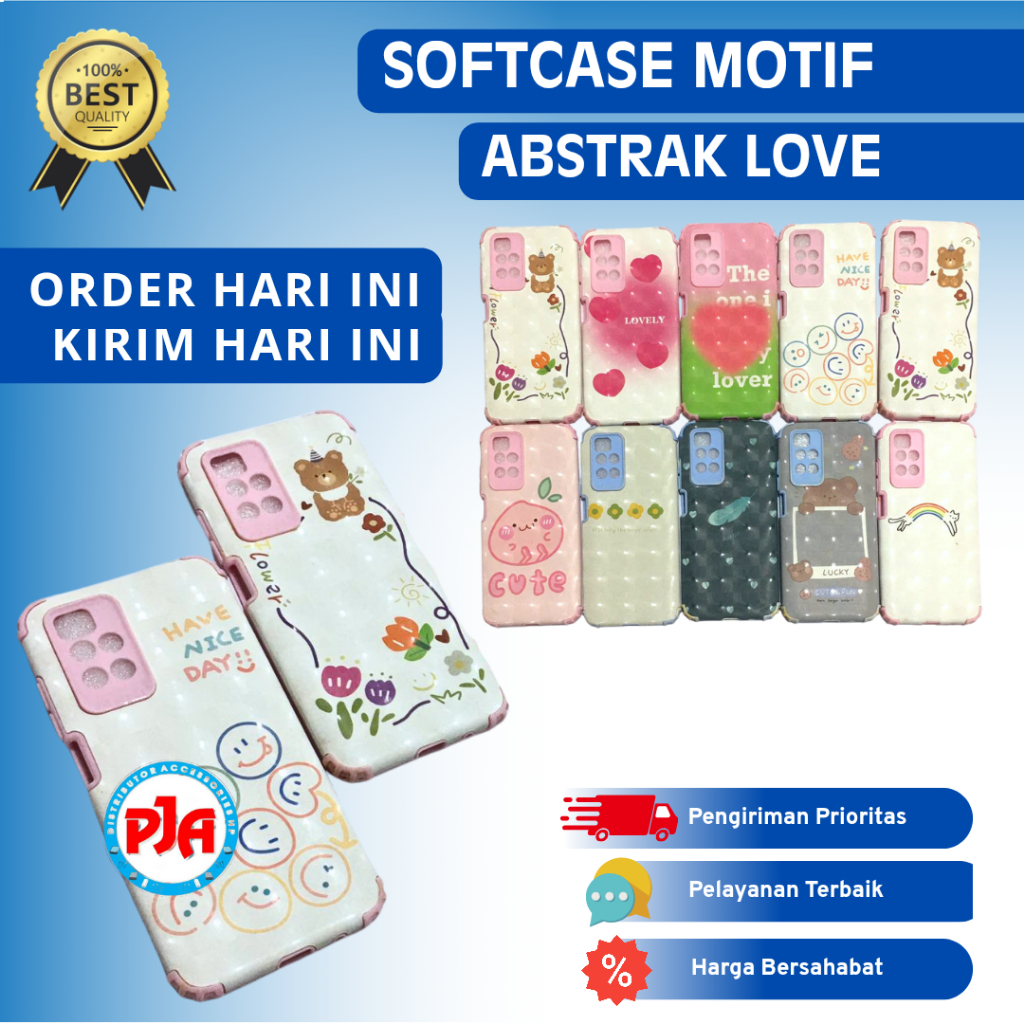 Softcase Casing Motif Abstrak Love Samsung A03s
