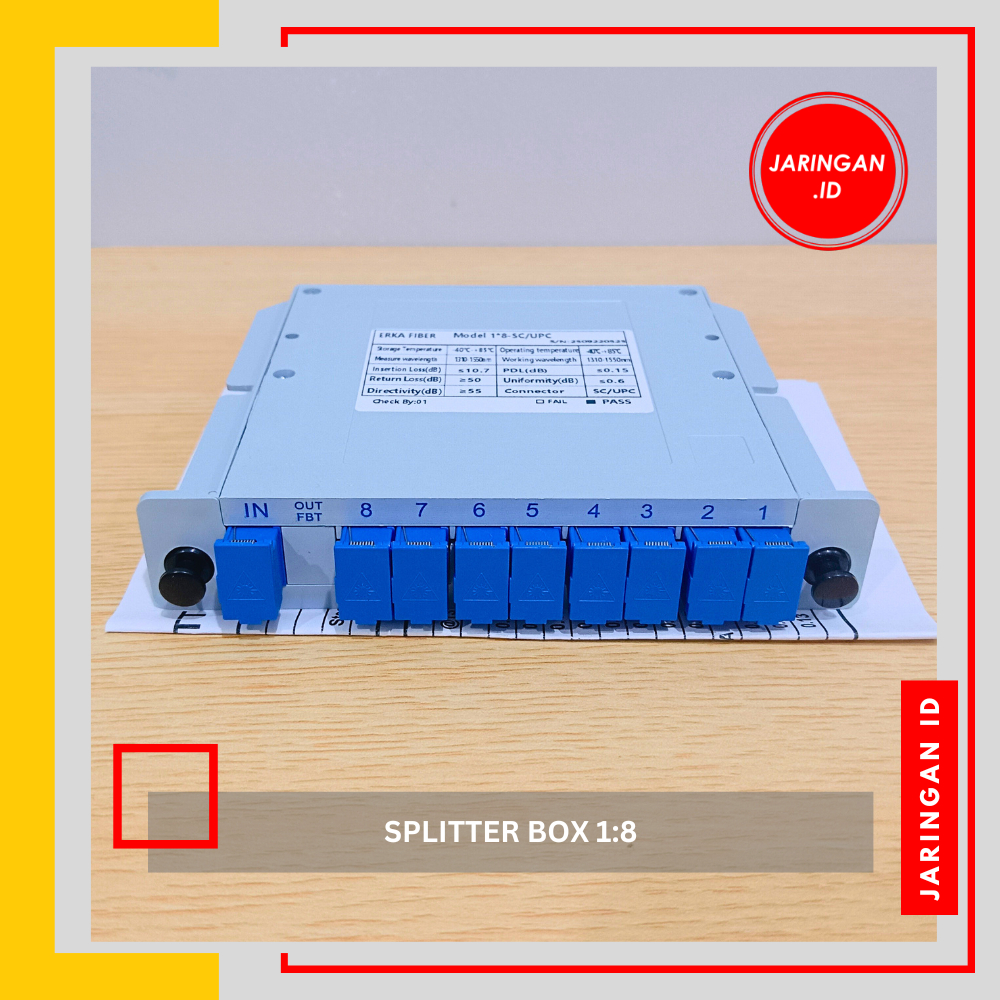 PASSIVE SPLITTER PLC BOX 1:8 SC UPC GRADE TELKOM