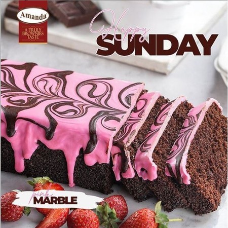 PROMO BROWNIES AMANDA MEDAN PINK MARBLE | BROWNIES AMANDA MEDAN | Oleh oleh Medan-