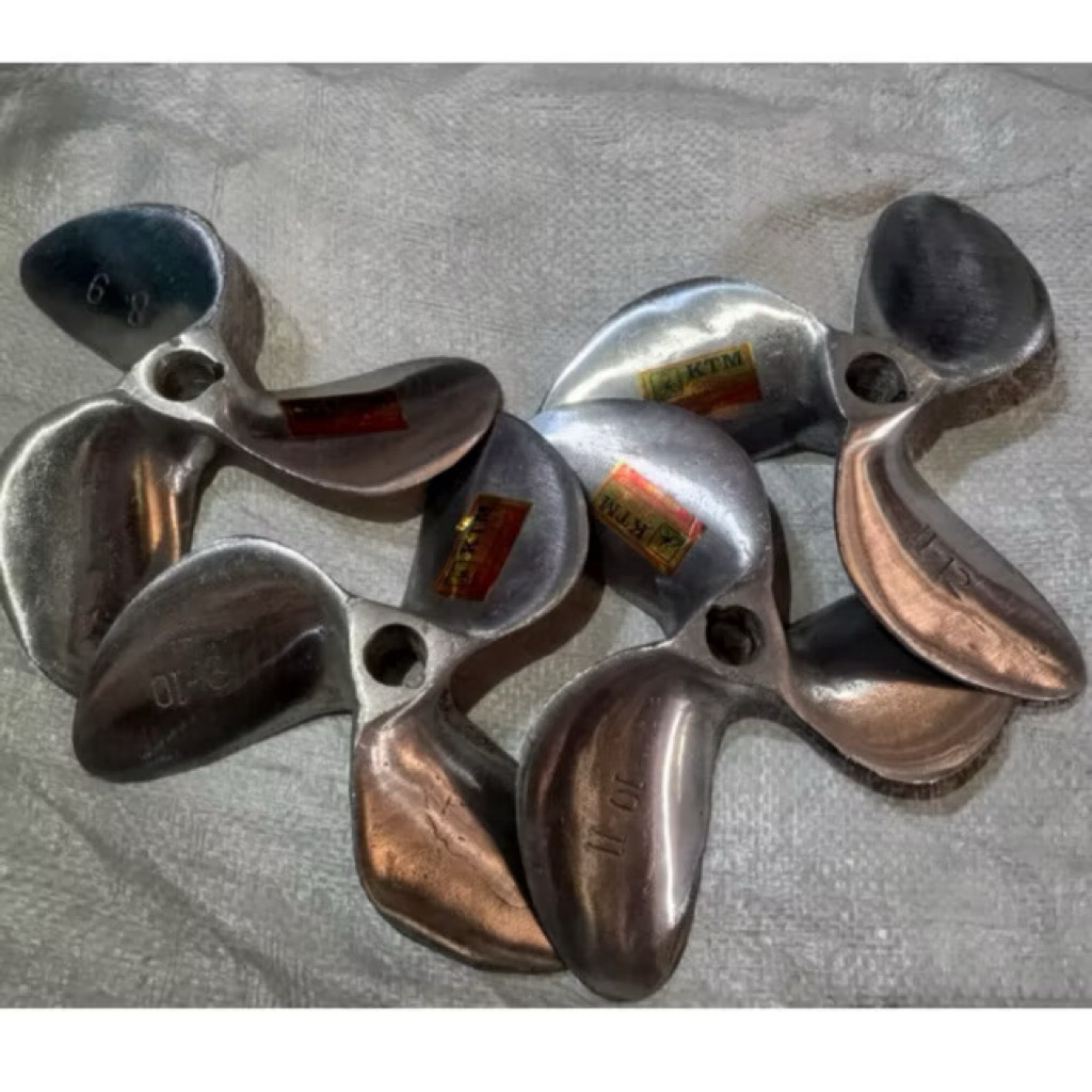 kipas perahu alumunium daun 3 baling baling propeller kapal