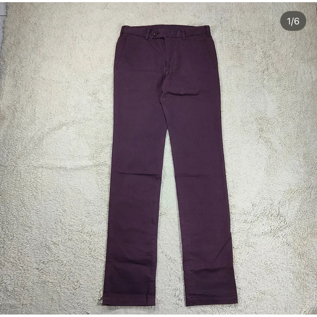 UNIQLO LONG PANTS CHINO BURGUNDY