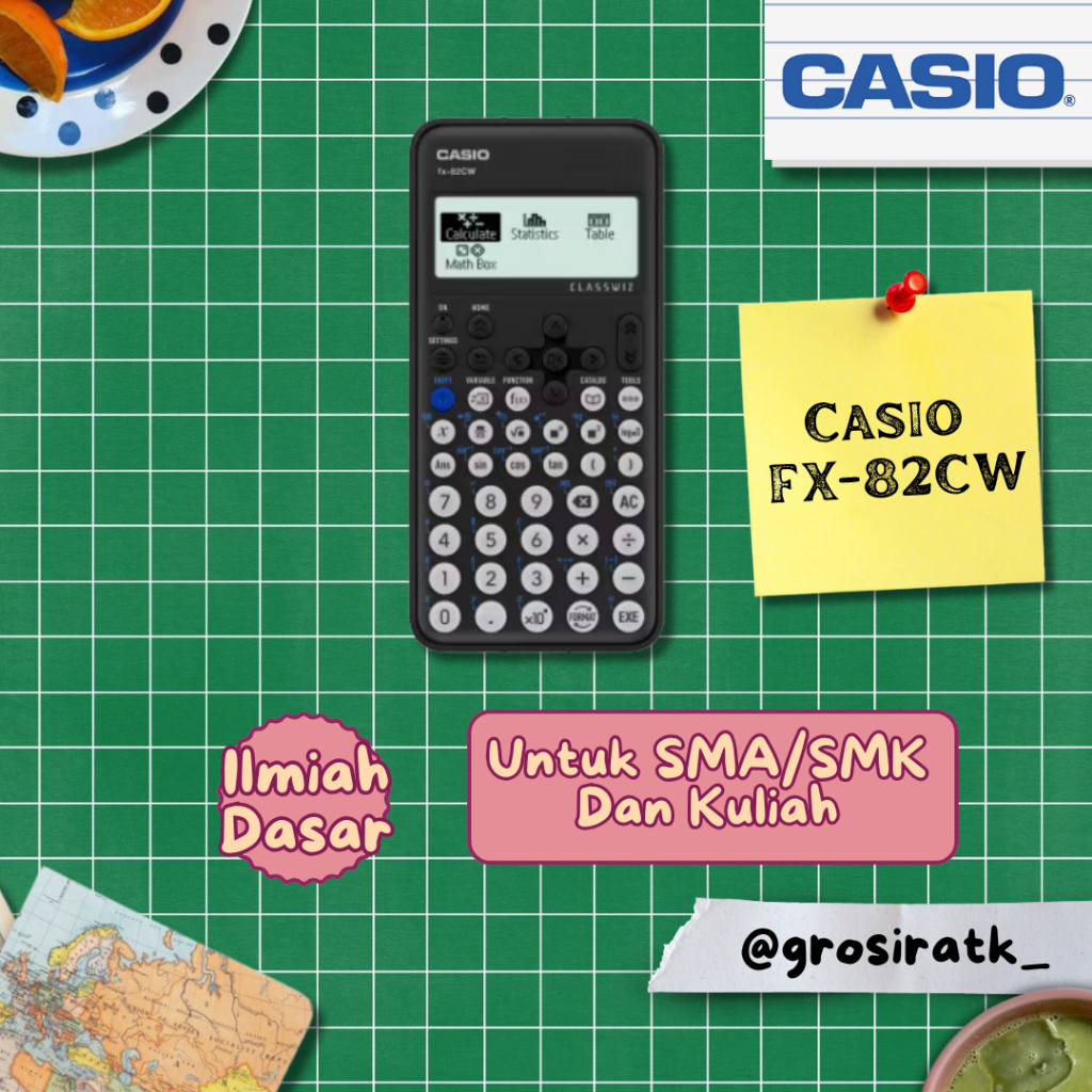 CASIO KALKULATOR FX-82 CW - Kalkulator Sekolah/Kuliah - Scientific/Saintifik