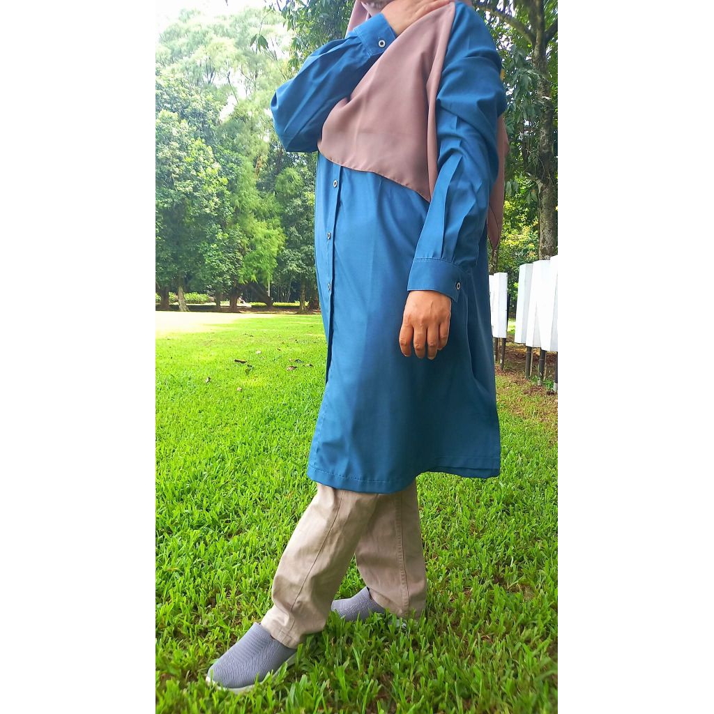 TUNIK KEKINIAN FULL KANCING BAHAN TOYOBO FODU PREMIUM