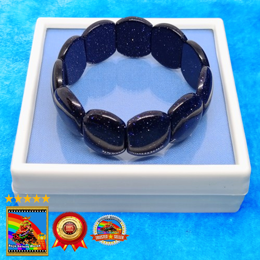 Gelang Batu Pasir Emas pagar Biru