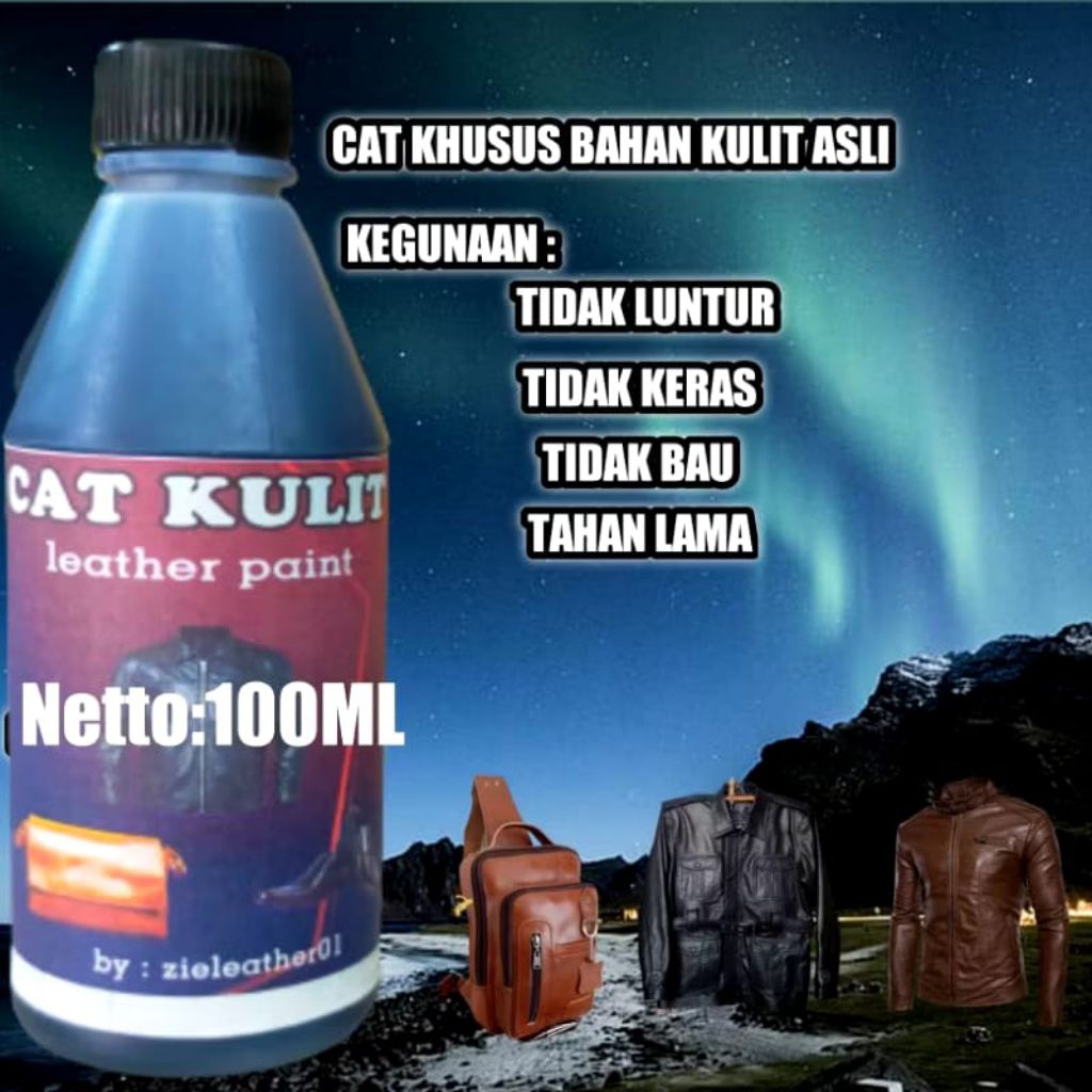 Cat penghitam jaket kulit, Cat penghitam sepatu kulit, Cat penghitam dompet kulit dll Isi 100ml - 20