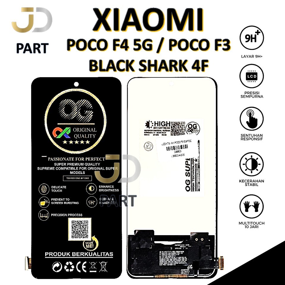 LCD TOUCHSCREEN XIAOMI POCO F4 5G / POCO F3 / BLACK SHARK 4F COMPLETE ORIGINAL FULLSET