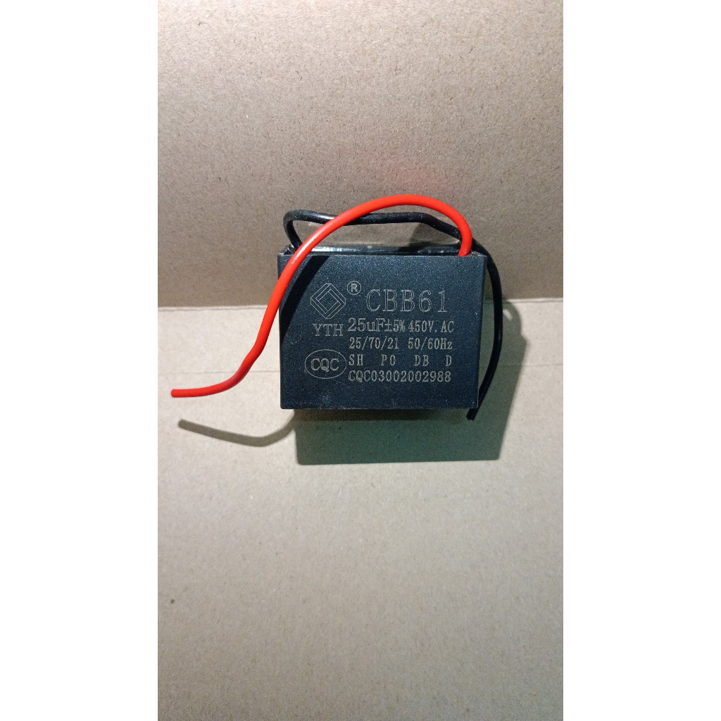 6115 kapasitor pompa air kipas angin cbb61 cbb 61 25uf 25 uf 450v kotak