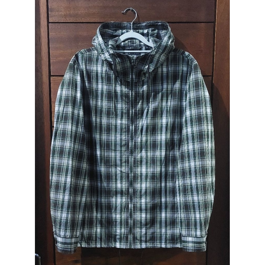 Hoodie zipper Uniqlo Tartan
