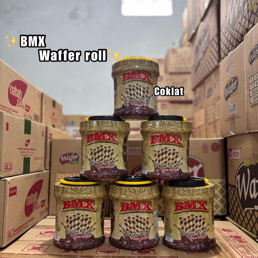 ASTOR BMX WAFEROLL 1 DUS [ISI 6 PCS] ASTOR COKLAT ASTOR WAFERROLL JAJAN LEBARAN