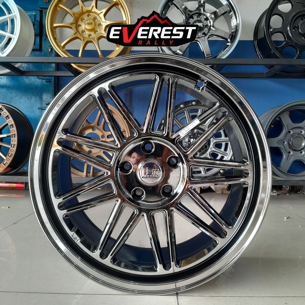 Velg Mobil Toyota Innova Zenix Alphard Vellfire Ring 18 - HSR TOBA Black Chrome
