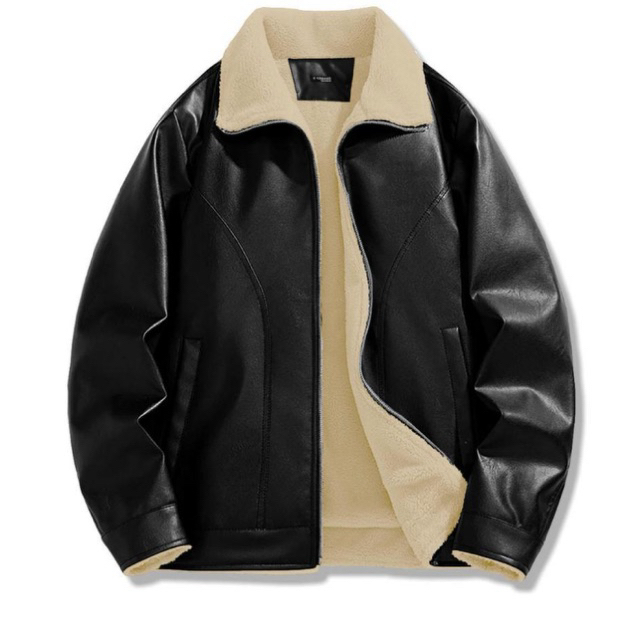 SimlyGoods Jaket Kulit Sintetis Sherpa Lembut - Halus  Tebal X Urban Absolute/ jaket kulit sintetis 