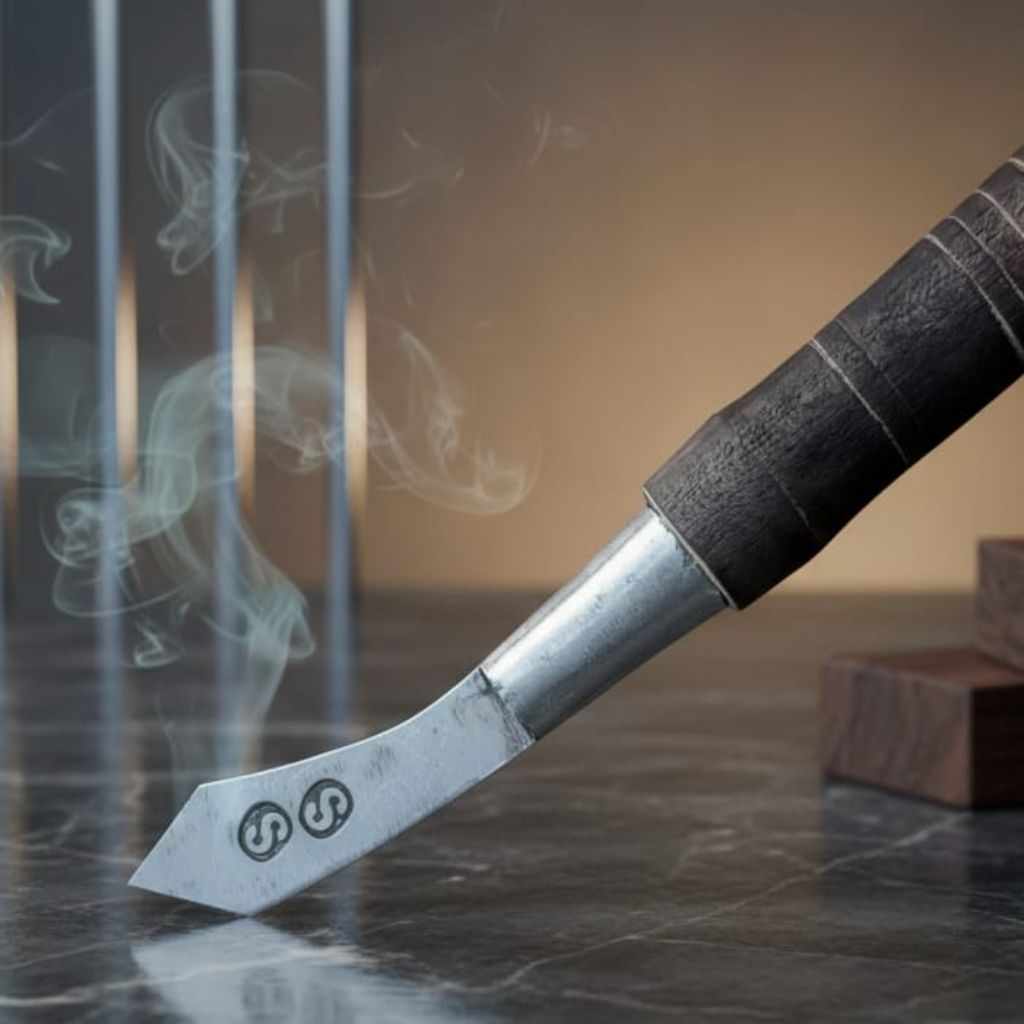 1pcs alat berkebun dan bertani Cap SS gagang full ukir Asli Madura