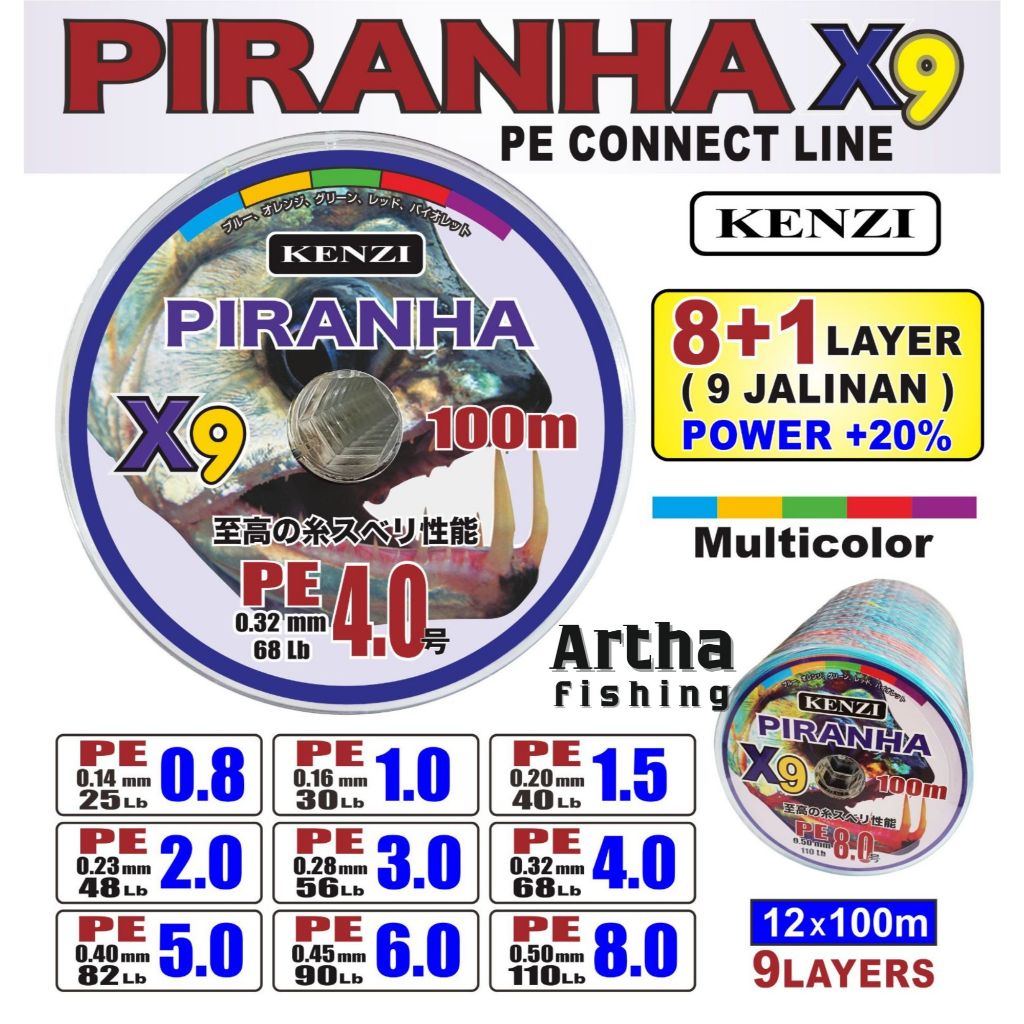 SENAR KENZI PE PIRANHA X9 100 METER