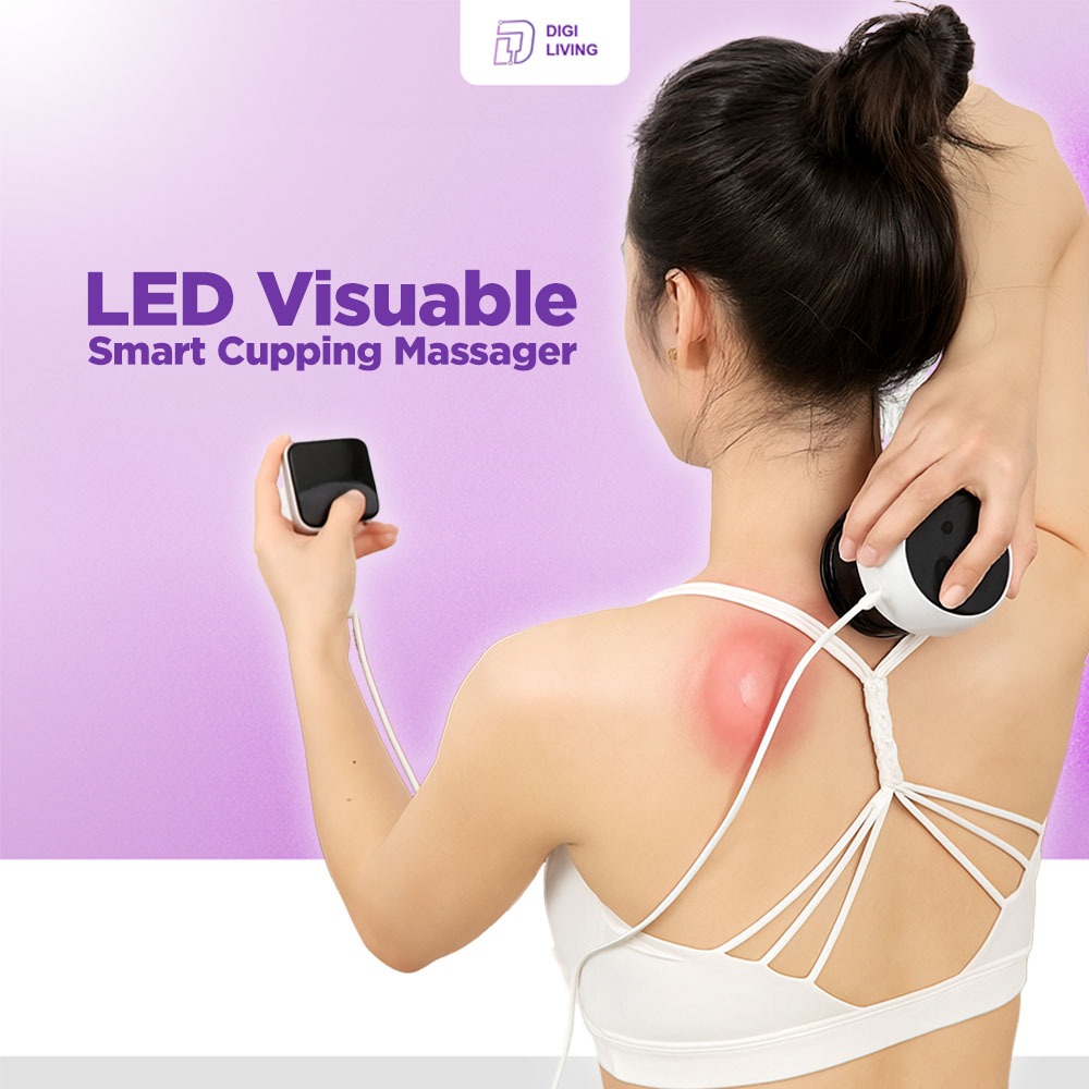 Digiliving- LED Visuable Smart Cupping Massager |Premium Cupping and Scraping Device for Effective B