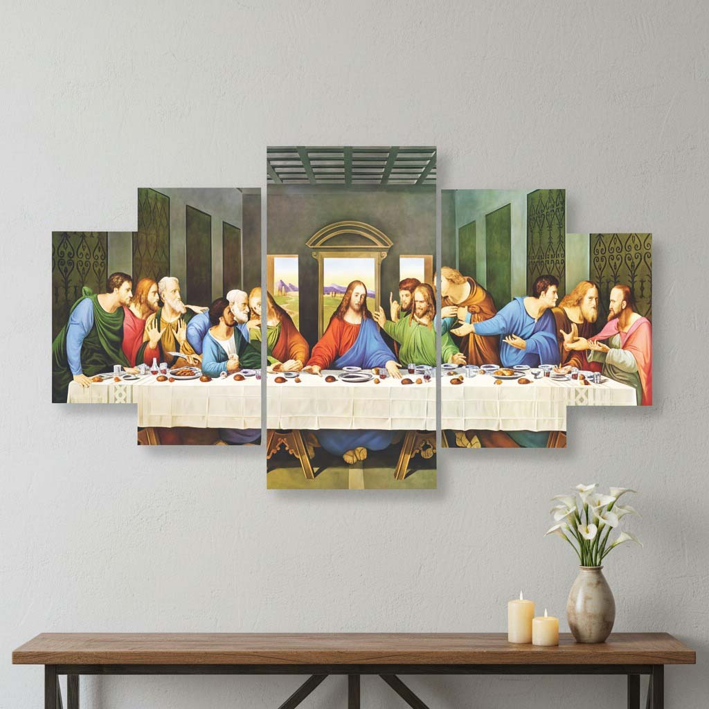 Hiasan Dinding Aesthetic Ruang Tamu | Dekorasi Dinding Aesthetic - Hiasan Rohani Kristen Yesus dan 1