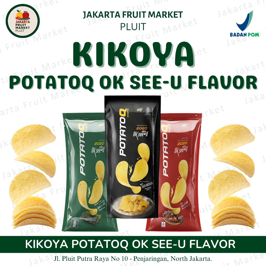 Snack Keripik Kentang Kikoya PotatoQ Chips Edisi OK See-u All Variant 50g