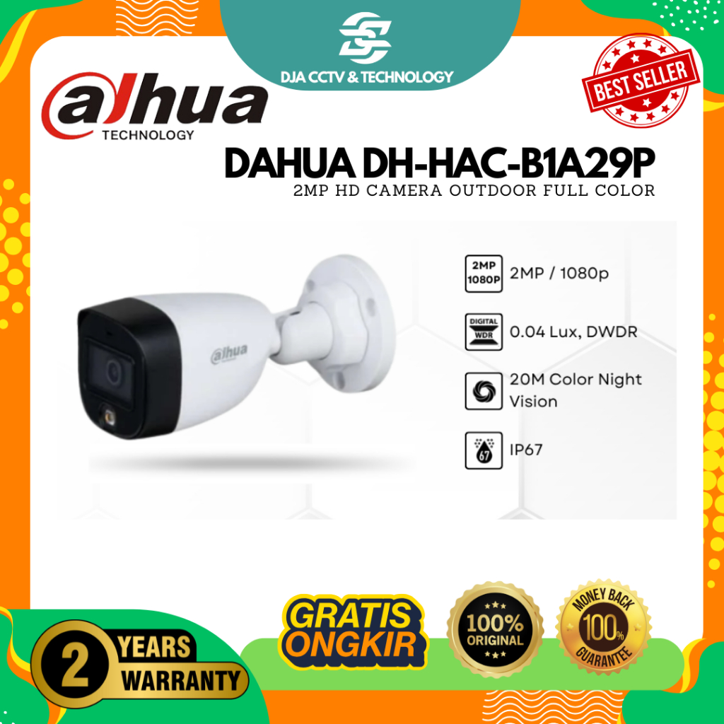 Dahua DH-HAC-B1A29P 2MP Kamera Dahua Outdoor ColorVu