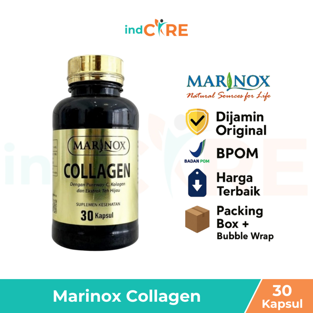 Marinox Collagen Isi 30 Soft Gel / Marinox Collagen / Nutrisi Kulit / Kesehatan Kulit / Mencegah Ker