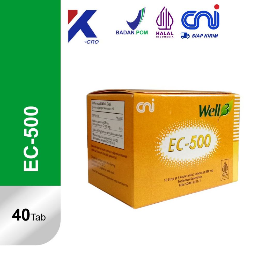 BARU EC-500 Transformasi dari Ester - C plus by CNI 100% ORI | Suplemen Vitamin C Ph Netral Aman Bag