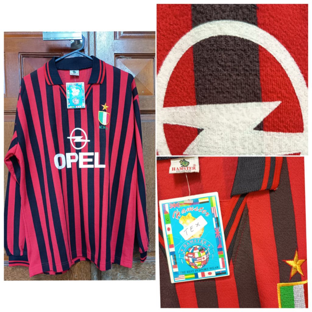 Jersey Vintage AC Milan 1995 1996 Jersey KW Lokal Hamster not Seven Star Multisport Steadman Austy J