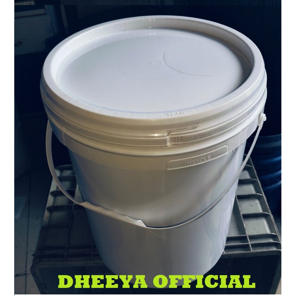 Ember Putih 25kg/20L Lengkap Tutup Bersih