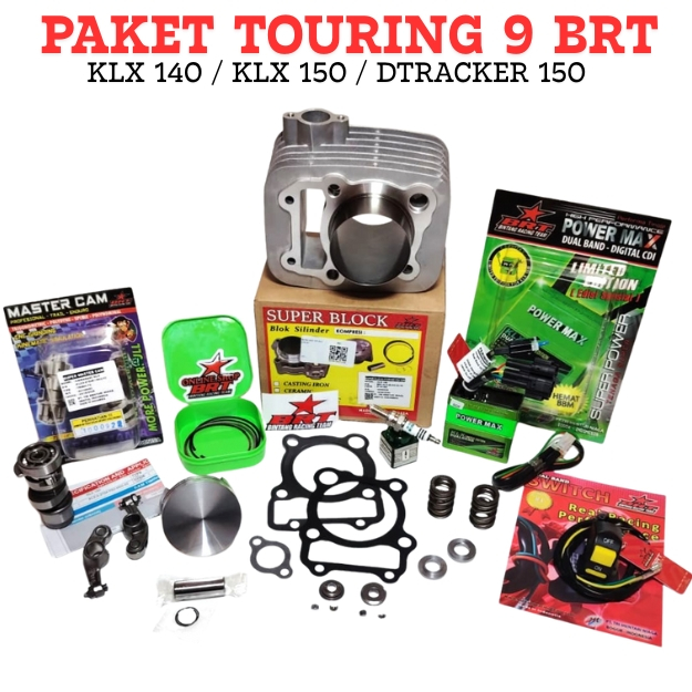 PAKET TOURING 9 BRT KLX 140 KLX 150 DTRACKER 150 Paket Bore Up Racing BRT KLX D TRACKER