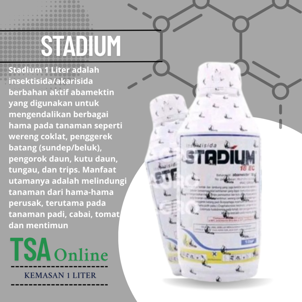 Stadium 1Liter Abamectin 18 EC, insektisida untuk tanaman cabai ASLI