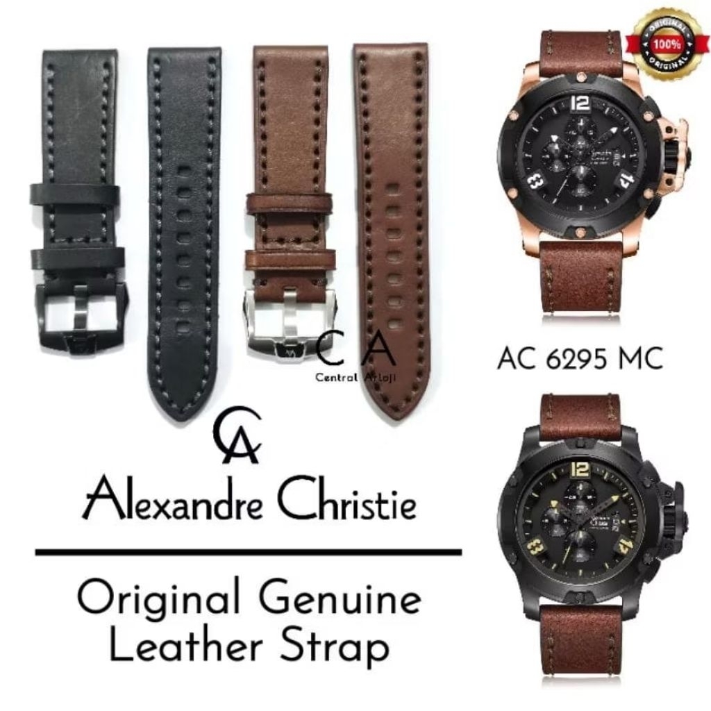 Strap kulit Alexandre Christie 6295 MC Original