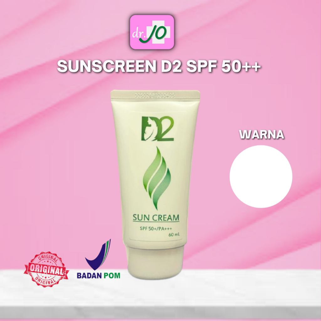 PER 10GR SUN CREAM D2 SPF 50 ++ | SUNSCREEN KLINIK DR.JO