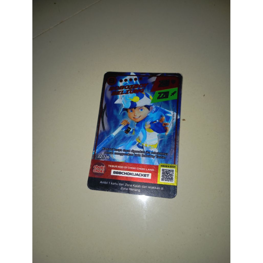 BoBoiBoy beliung monsta galaxy card choki choki