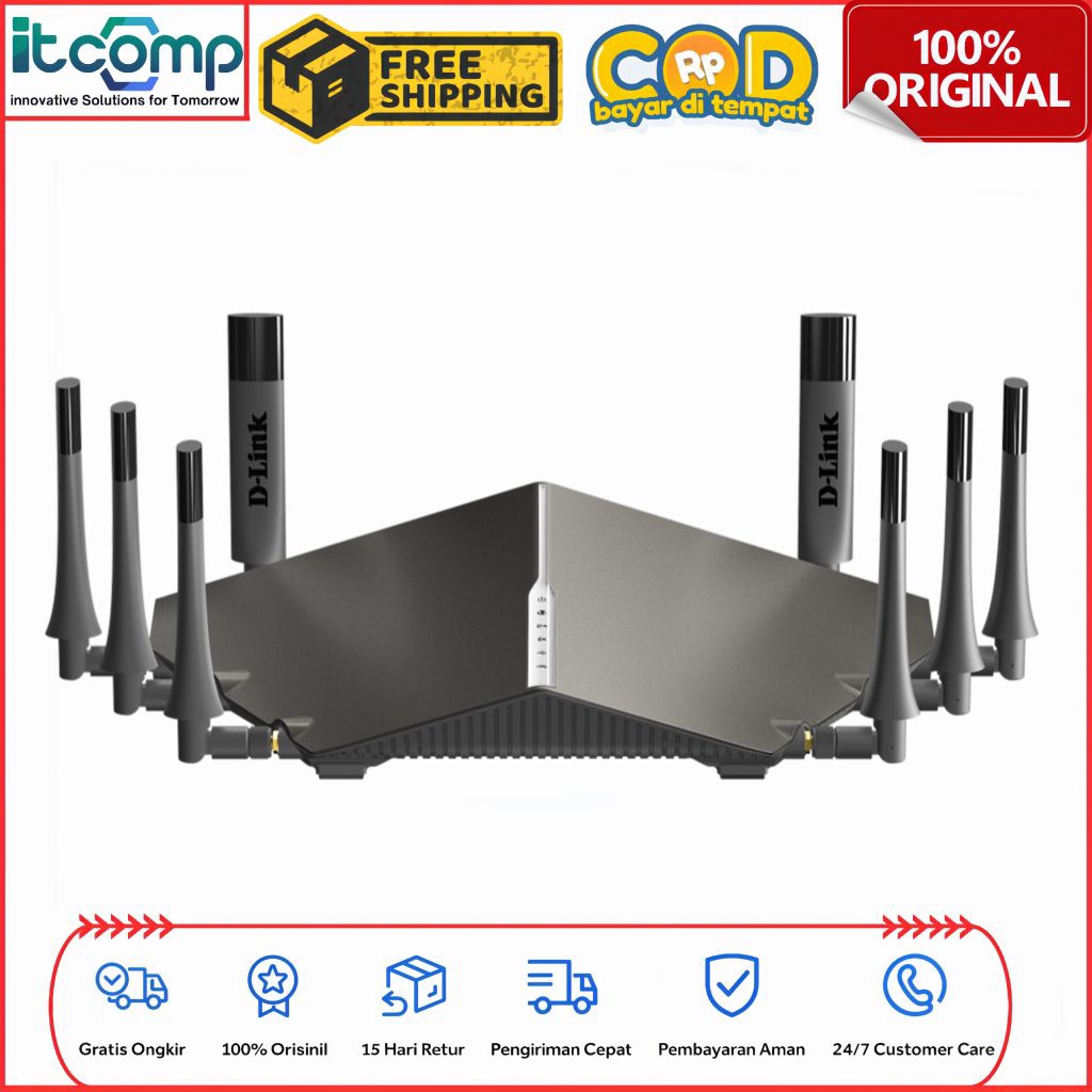 D-Link DIR-895L/LE AC5300 Wi-Fi 5 Ultra Tri Band Gigabit Managed Router Non-PoE